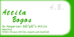 attila bogos business card